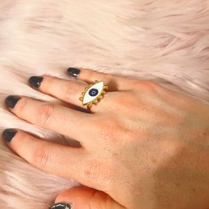 Blue Evil Eye Ring